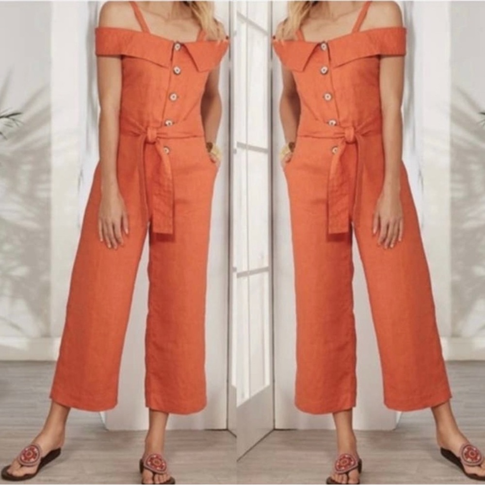 SOFT SURROUNDINGS 100% Linen jumpsuit